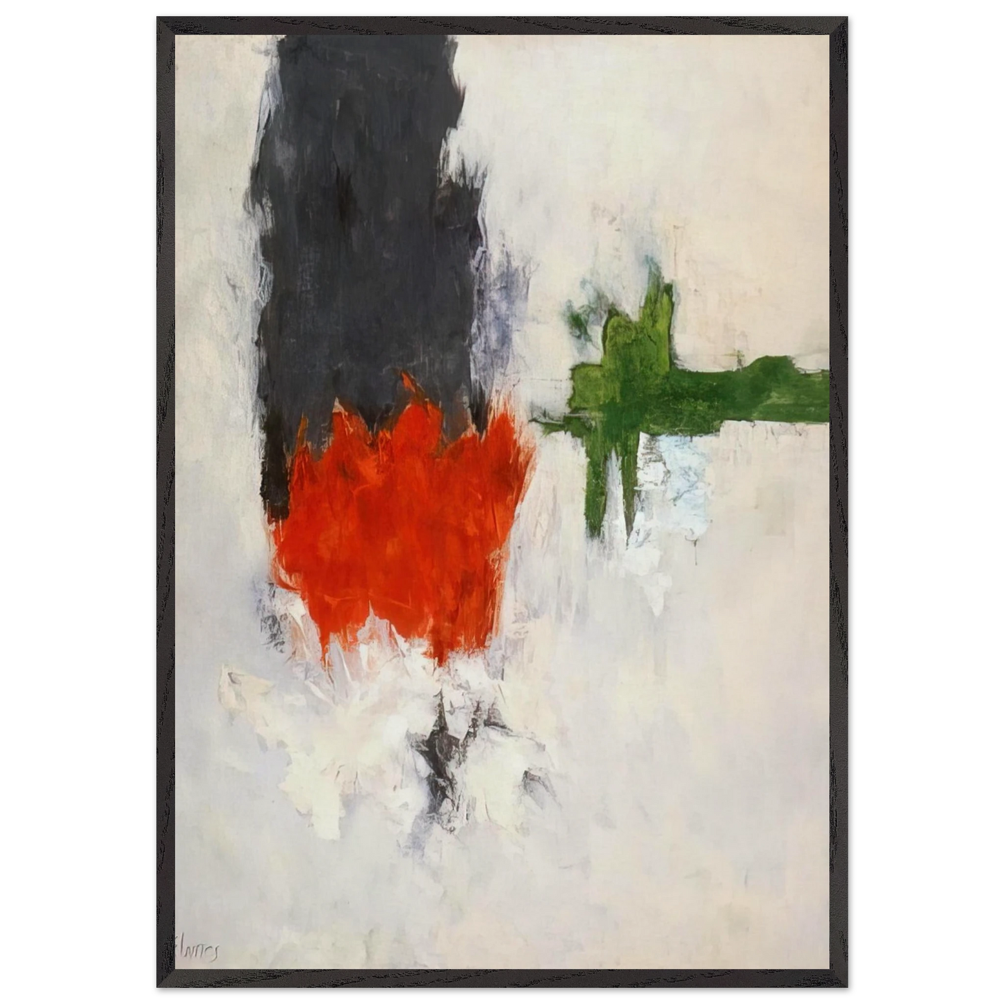 Sun Moon Chalice II - 1962 - Theodoros Stamos 70x100 cm / 28x40 inches Framed Art Print – Black Wooden Frame