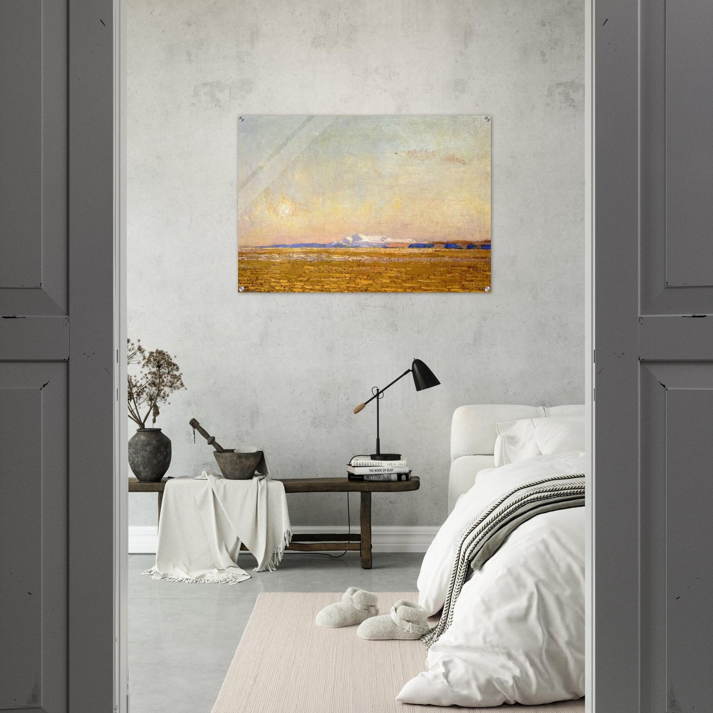 Moonrise at Sunset, Harney Desert - Childe Hassam Acrylic Print - 70x100 cm / 28x40″ inches | Childe Hassam Wall Art | Childe Hassam Prints