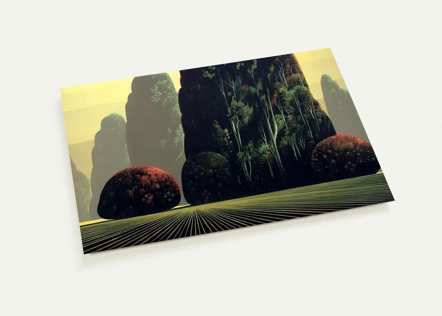 Autumn Eucalyptus By Eyvind Earle Pack of 10 Post Cards | Eyvind Earle Post Cards | A6 (10.5 x 14.8 cm) - 4.1 x 5.8 inches