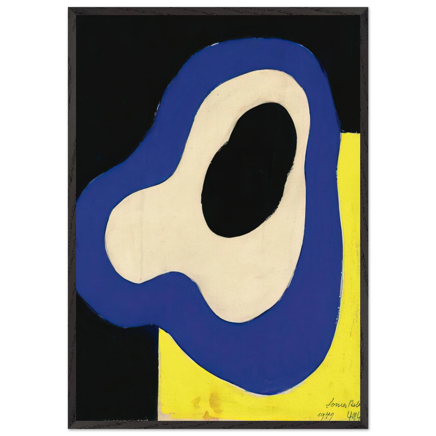 RYTHME - Sonia Delaunay 70x100 cm / 28x40 inches Framed Art Print – Black Wooden Frame