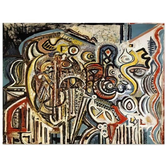 Richard Pousette-Dart - Portrait of Pegeen  75x100 cm / 30x40inches Fine Art Poster