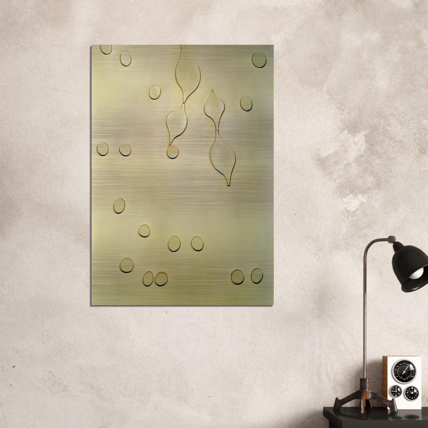 Leafage and Drops - Jean Arp Brushed Aluminum Print - 70x100 cm / 28x40 inches | Jean Arp Aluminum Print | Jean Arp Prints