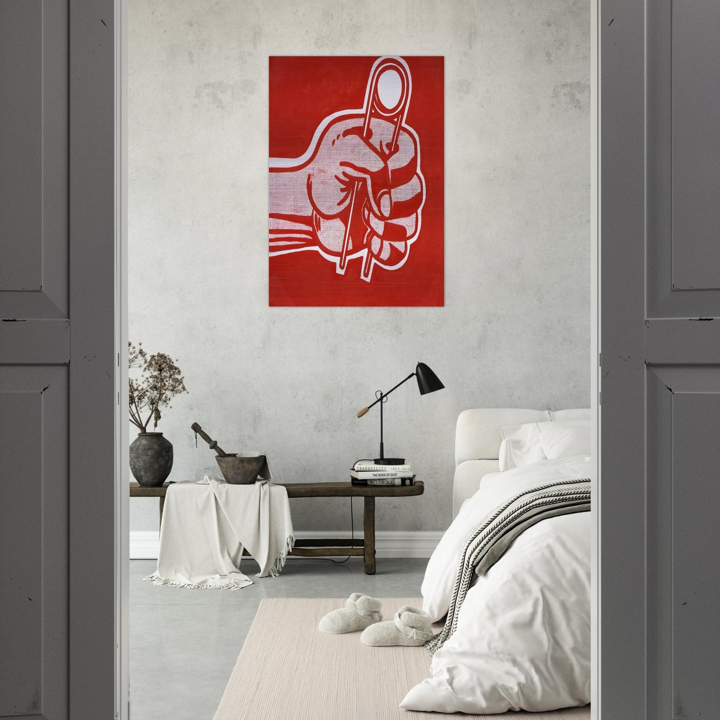 THE GRIP 1962 - Roy Lichtenstein Brushed Aluminum Print - 70x100 cm / 28x40 inches | Roy Lichtenstein Aluminum Print | Roy Lichtenstein Prints
