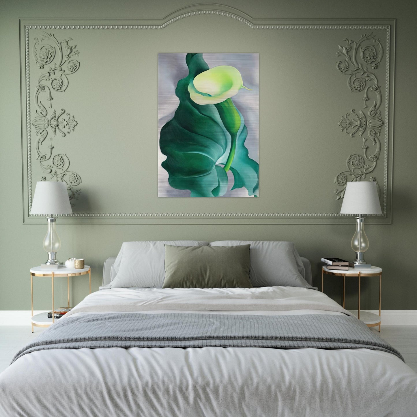 Calla Lily  Lily-Yellow No. 2  - Georgia O'Keeffe Brushed Aluminum Print - 70x100 cm / 28x40 inches | Georgia O'Keeffe Aluminum Print | Georgia O'Keeffe Prints