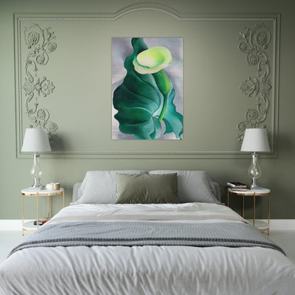 Calla Lily  Lily-Yellow No. 2  - Georgia O'Keeffe Brushed Aluminum Print - 70x100 cm / 28x40 inches | Georgia O'Keeffe Aluminum Print | Georgia O'Keeffe Prints
