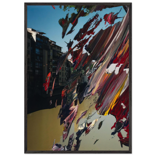 FIRENZE - Gerhard Richter 70x100 cm / 28x40 inches Framed Art Print – Black Wooden Frame