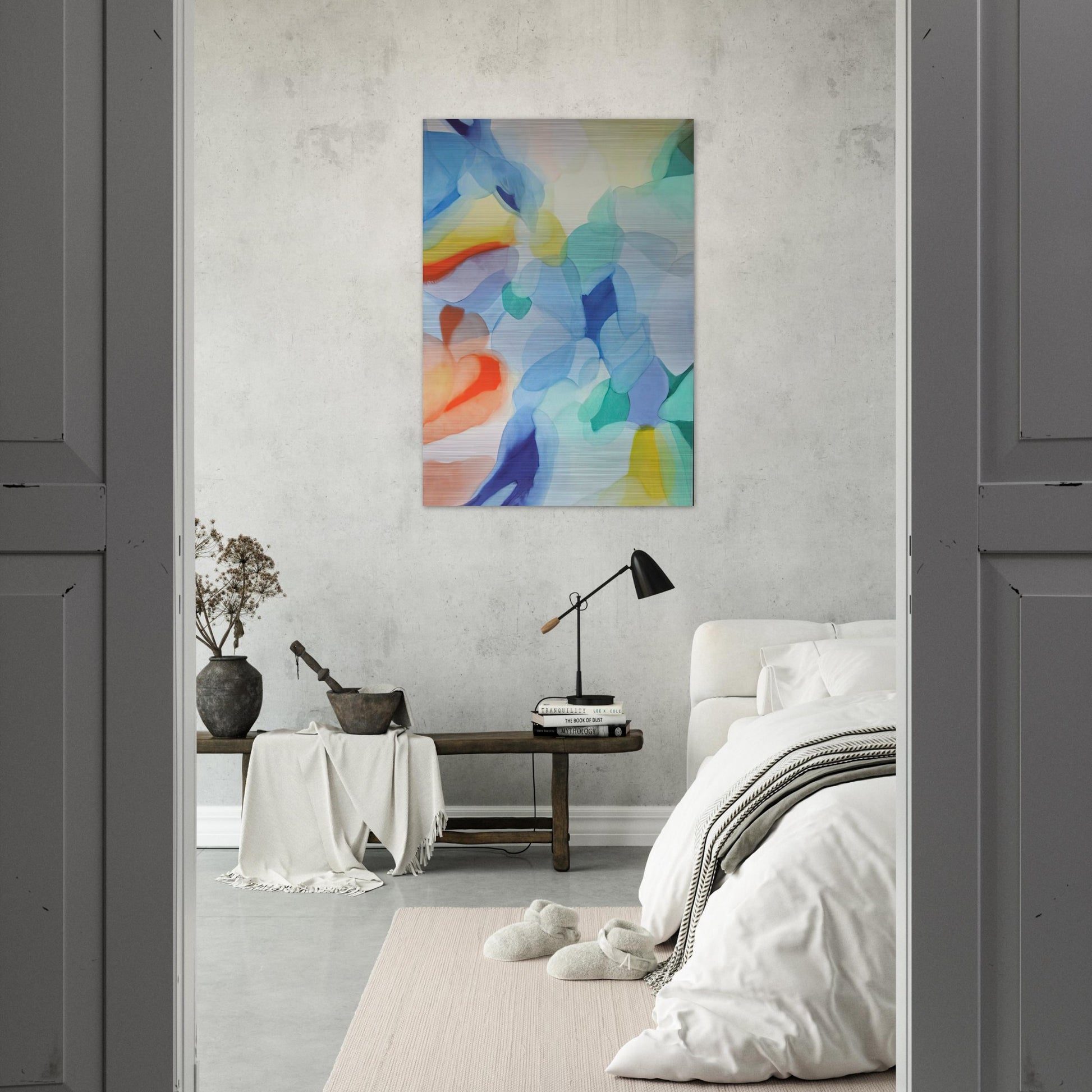 The Light in the Depths - Alice Baber Brushed Aluminum Print - 70x100 cm / 28x40 inches | Alice Baber Aluminum Print | Alice Baber Prints