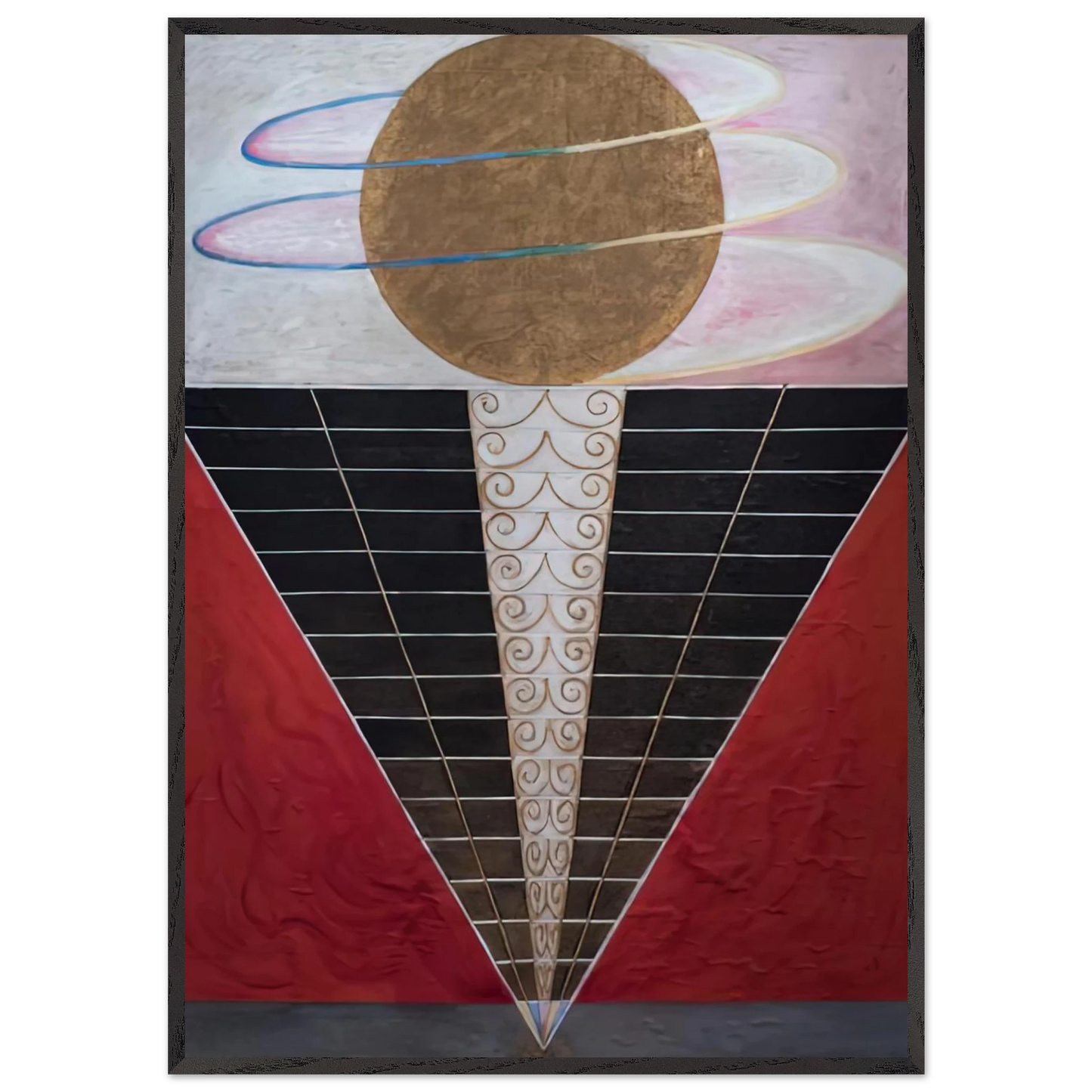 Hilma af Klint - ALTARPIECE NO 2 1915 Wall art - 70x100 cm / 28x40 inches - Premium Wooden Framed Poster With Fine Art Paper-canvas - Black frame