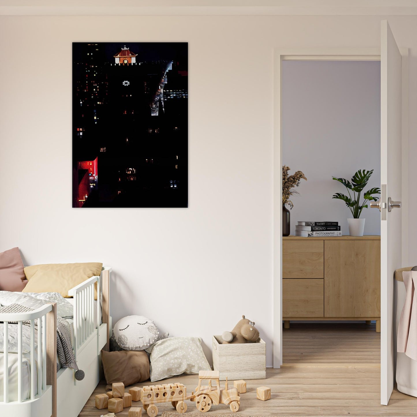 New York Night - Georgia O'Keeffe Brushed Aluminum Print - 70x100 cm / 28x40 inches | Georgia O'Keeffe Aluminum Print | Georgia O'Keeffe Prints