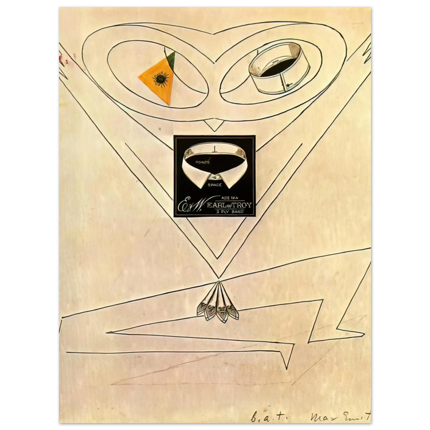 Max Ernst - Dancing Owl  75x100 cm / 30x40inches Fine Art Poster
