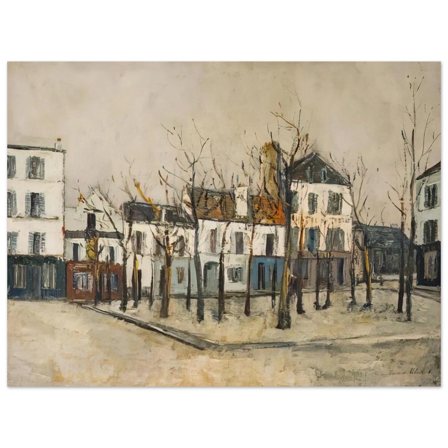 Maurice Utrillo - LA PLACE DU TERTRE 1910  75x100 cm / 30x40inches Fine Art Poster