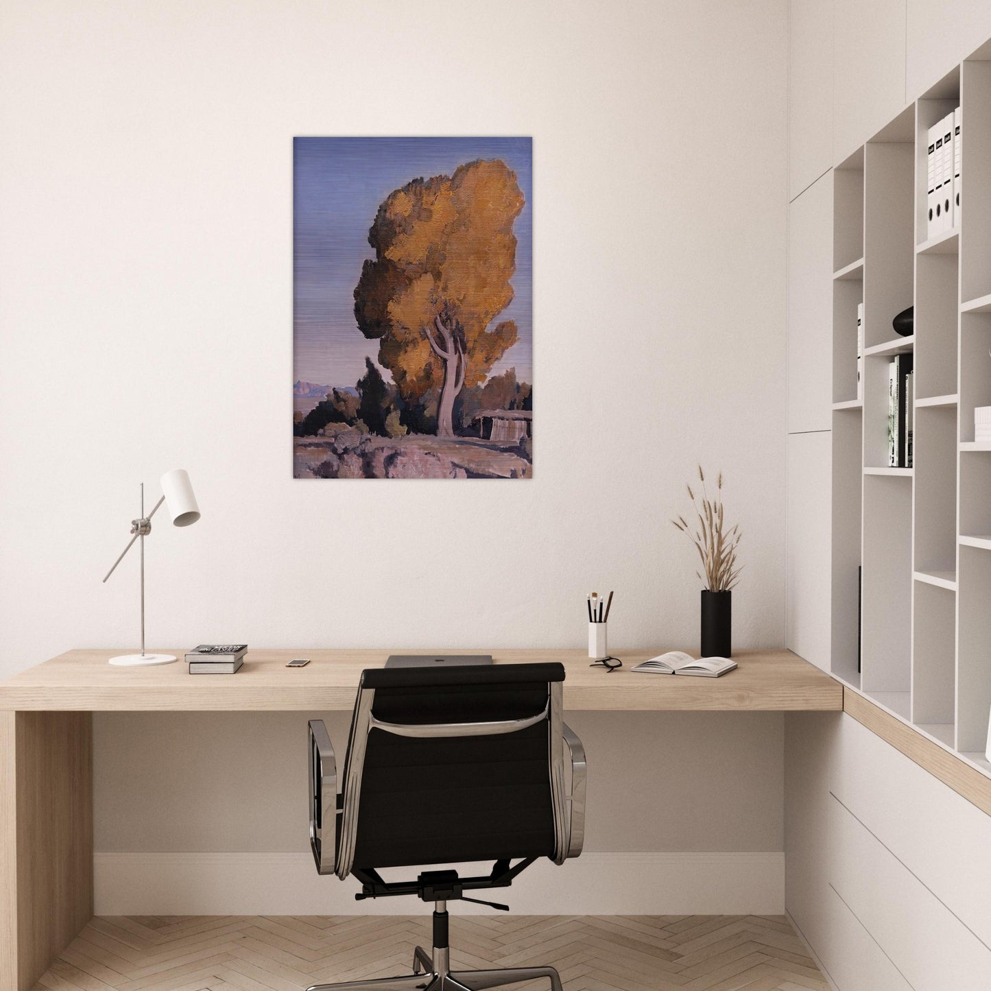 LOW COUNTRY COTTONWOOD 1940 - Maynard Dixon Brushed Aluminum Print - 70x100 cm / 28x40 inches | Maynard Dixon Aluminum Print | Maynard Dixon Prints
