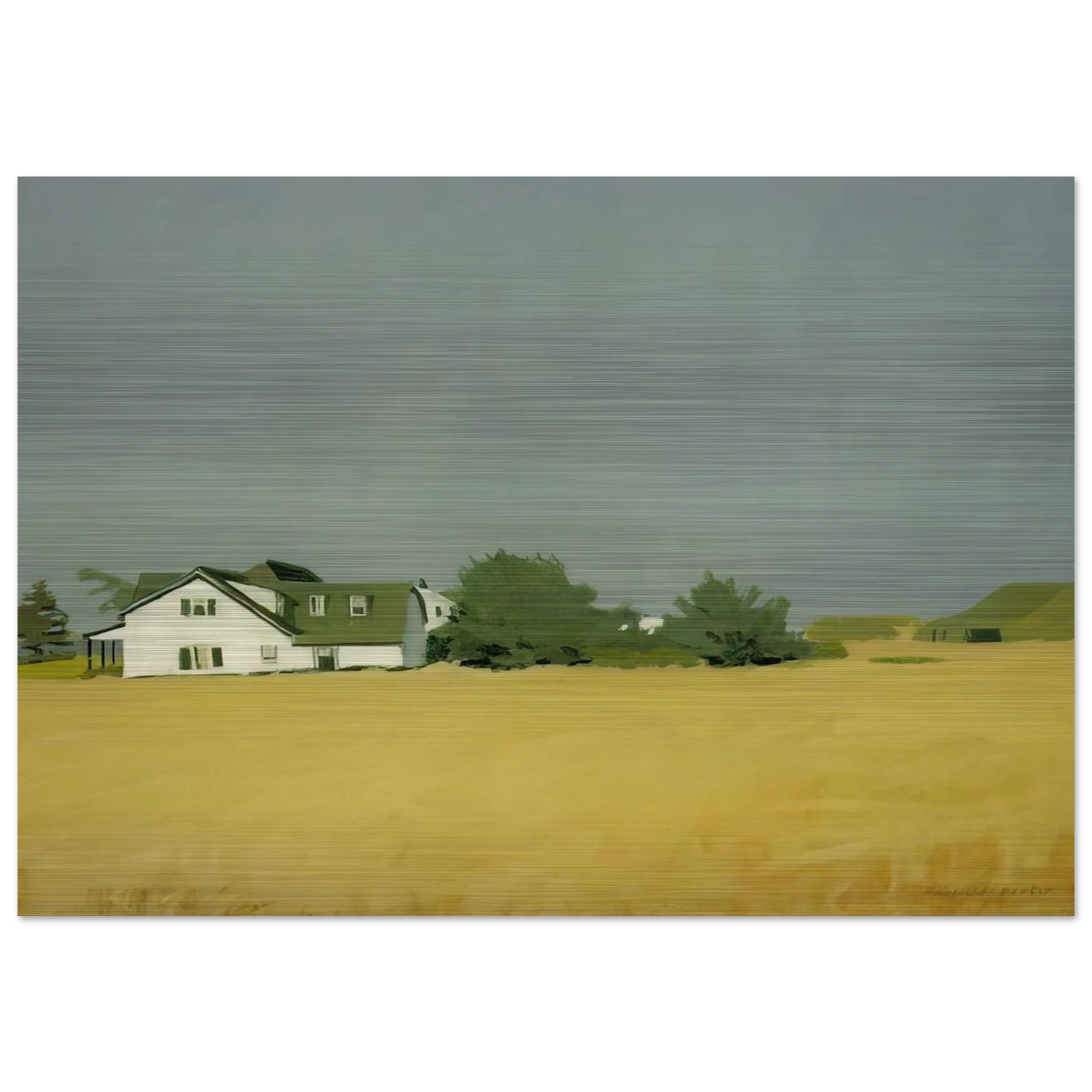 WHEAT 1960 - Fairfield Porter Brushed Aluminum Print - 70x100 cm / 28x40 inches | Fairfield Porter Aluminum Print | Fairfield Porter Prints