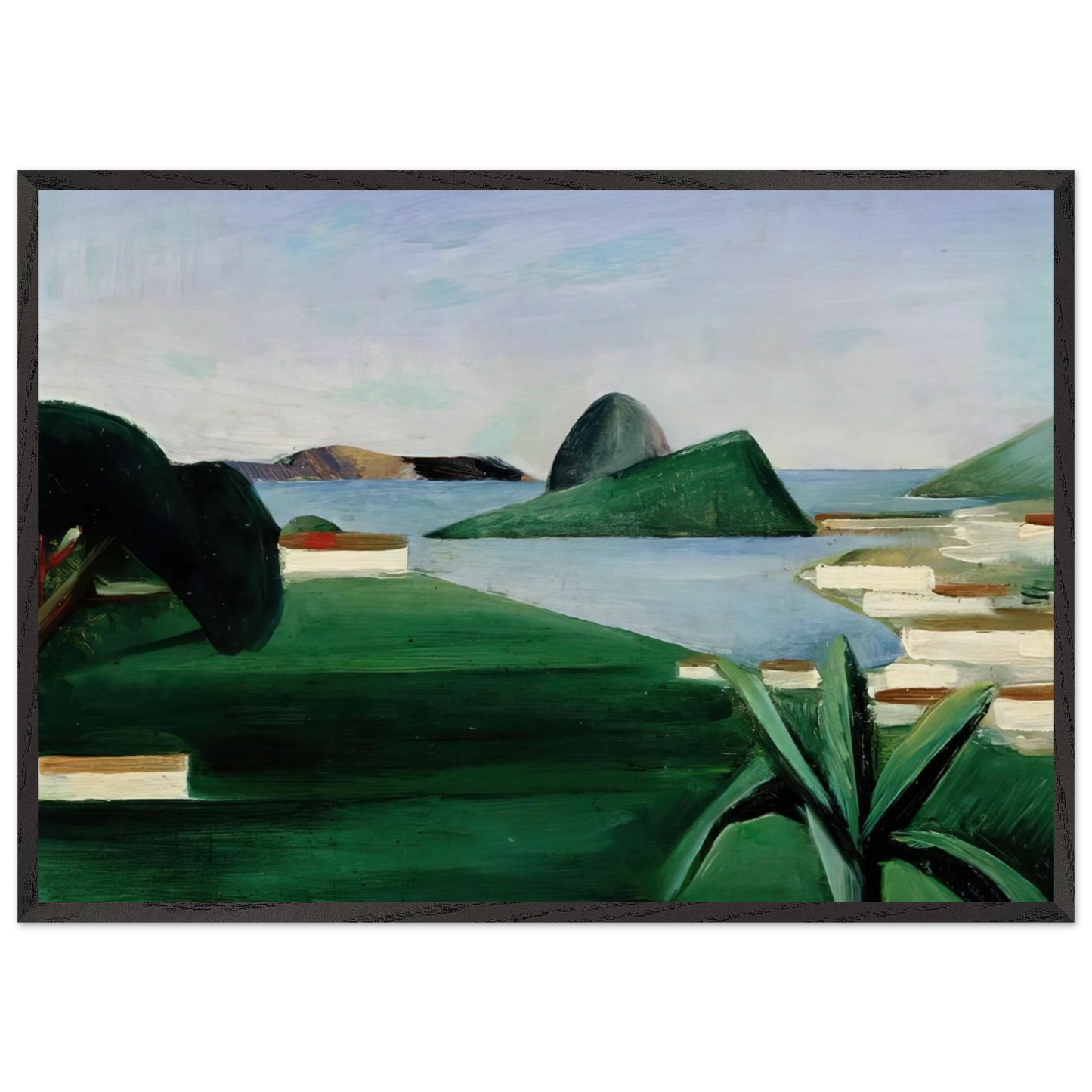 Rio de Janeiro - Tarsila do Amaral 70x100 cm / 28x40 inches Framed Art Print – Black Wooden Frame