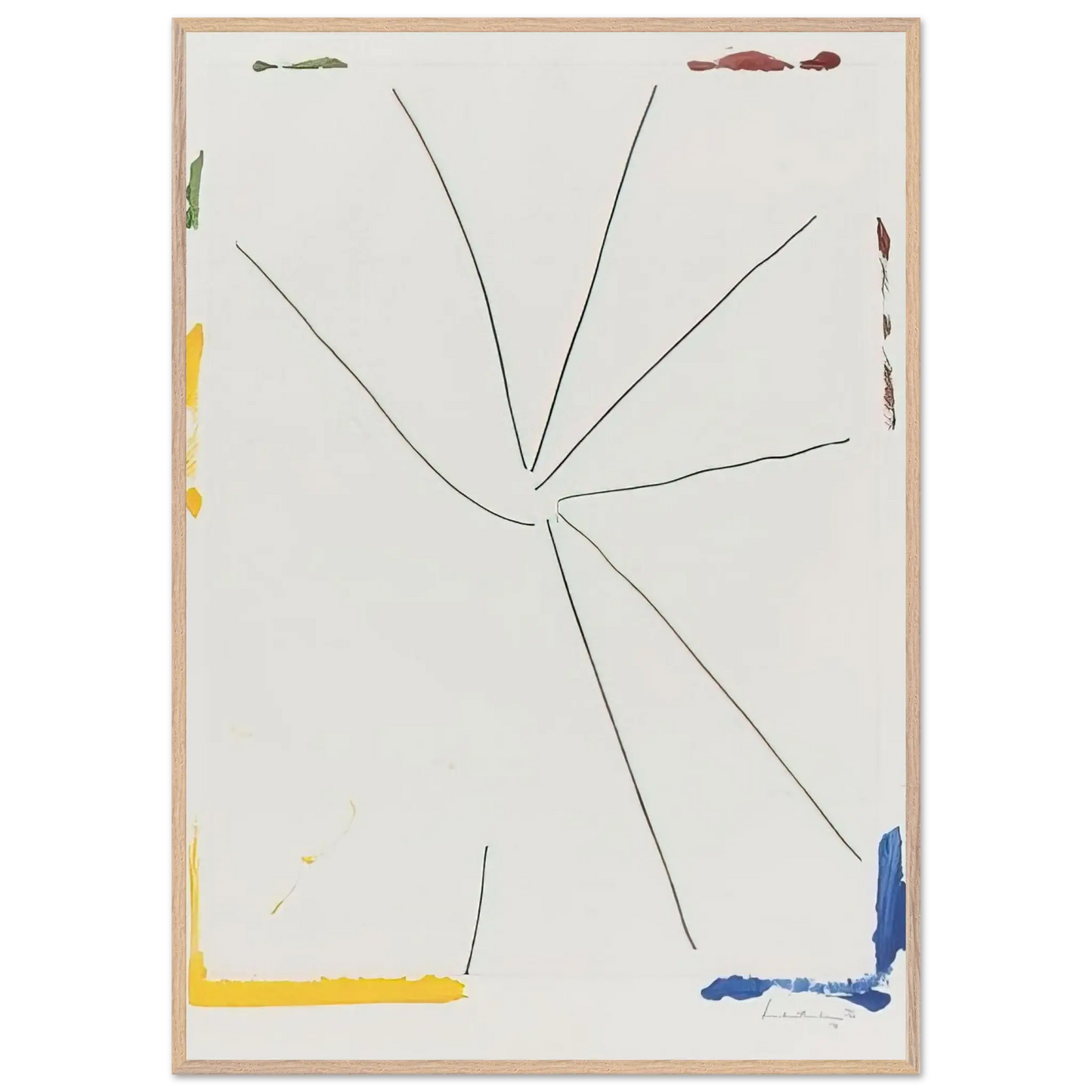 Helen Frankenthaler - Free Wheeling - 1971 Wall art - 45x60 cm / 18x24 Inches - Premium Wooden Framed Poster With Fine Art Paper - Wood frame