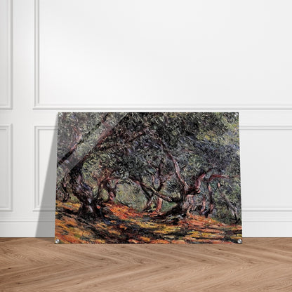 Olive Trees in Bordigher - claude monet Acrylic Print - 70x100 cm / 28x40″ inches | claude monet Wall Art | claude monet Prints