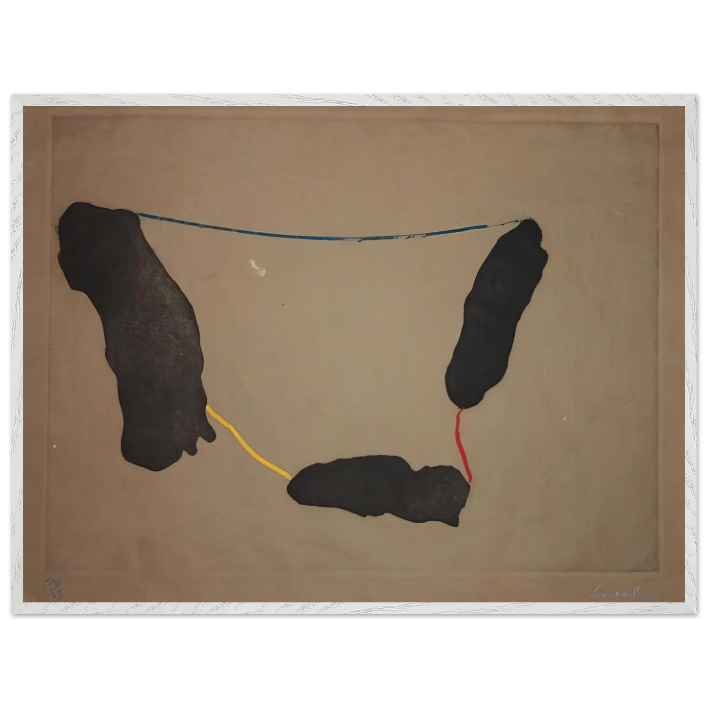 Helen Frankenthaler - Connected By Joy - 1973 Wall art - 60x80 cm / 24x32 inches - Premium Wooden Framed Poster With Fine Art Paper-canvas - Wood frame