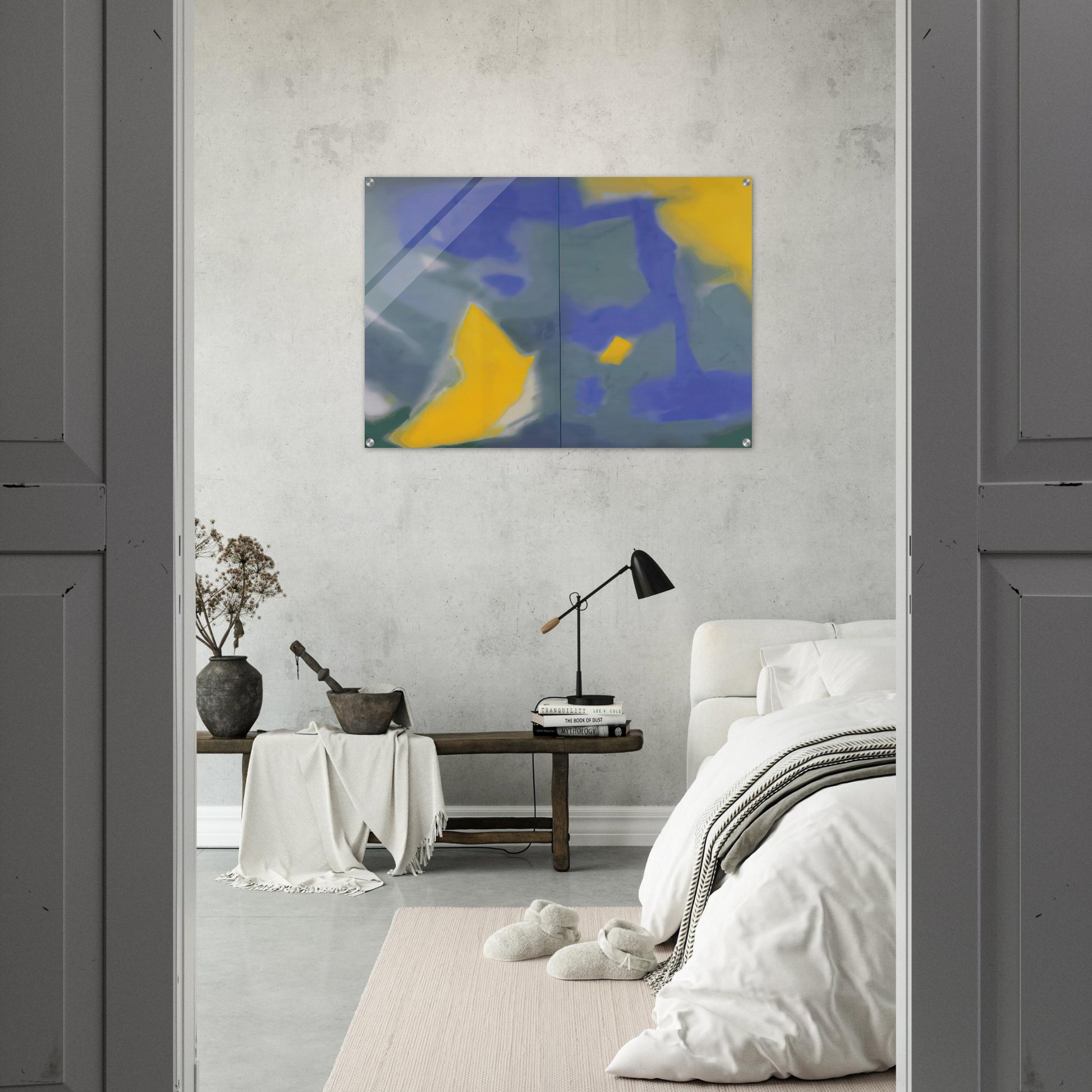 DIPTYCH 1987 - Esteban Vicente Acrylic Print - 70x100 cm / 28x40″ inches | Esteban Vicente Wall Art | Esteban Vicente Prints