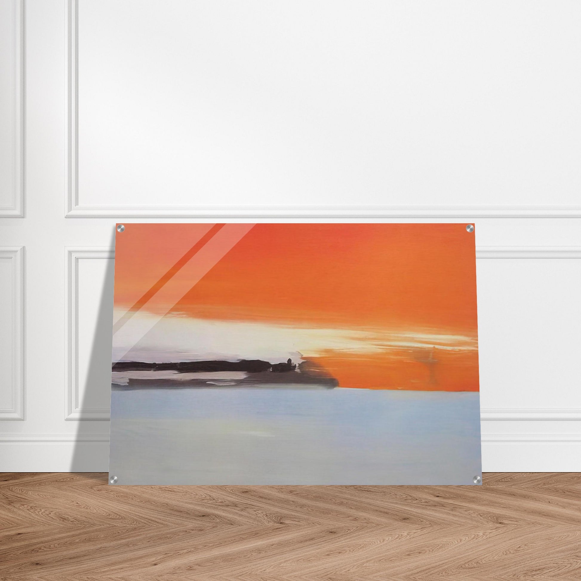 Chemin de fer au bord de la mer, soleil couchant - 1955 - Nicolas de Stael Acrylic Print - 70x100 cm / 28x40″ inches