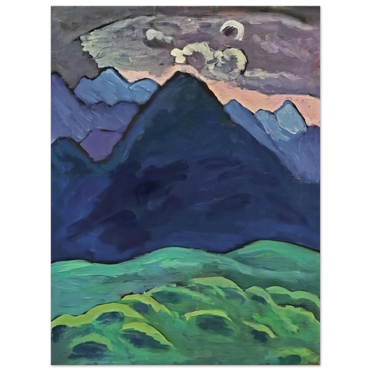 Gabriele Munter - BLAUER KEGELBERG 1930  75x100 cm / 30x40inches Fine Art Poster
