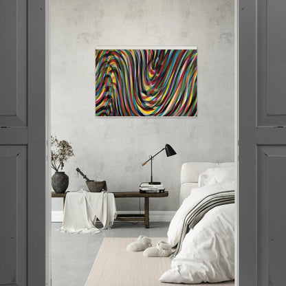 Horizontal Wavy Lines - Sol LeWitt Brushed Aluminum Print - 70x100 cm / 28x40 inches | Sol LeWitt Aluminum Print | Sol LeWitt Prints