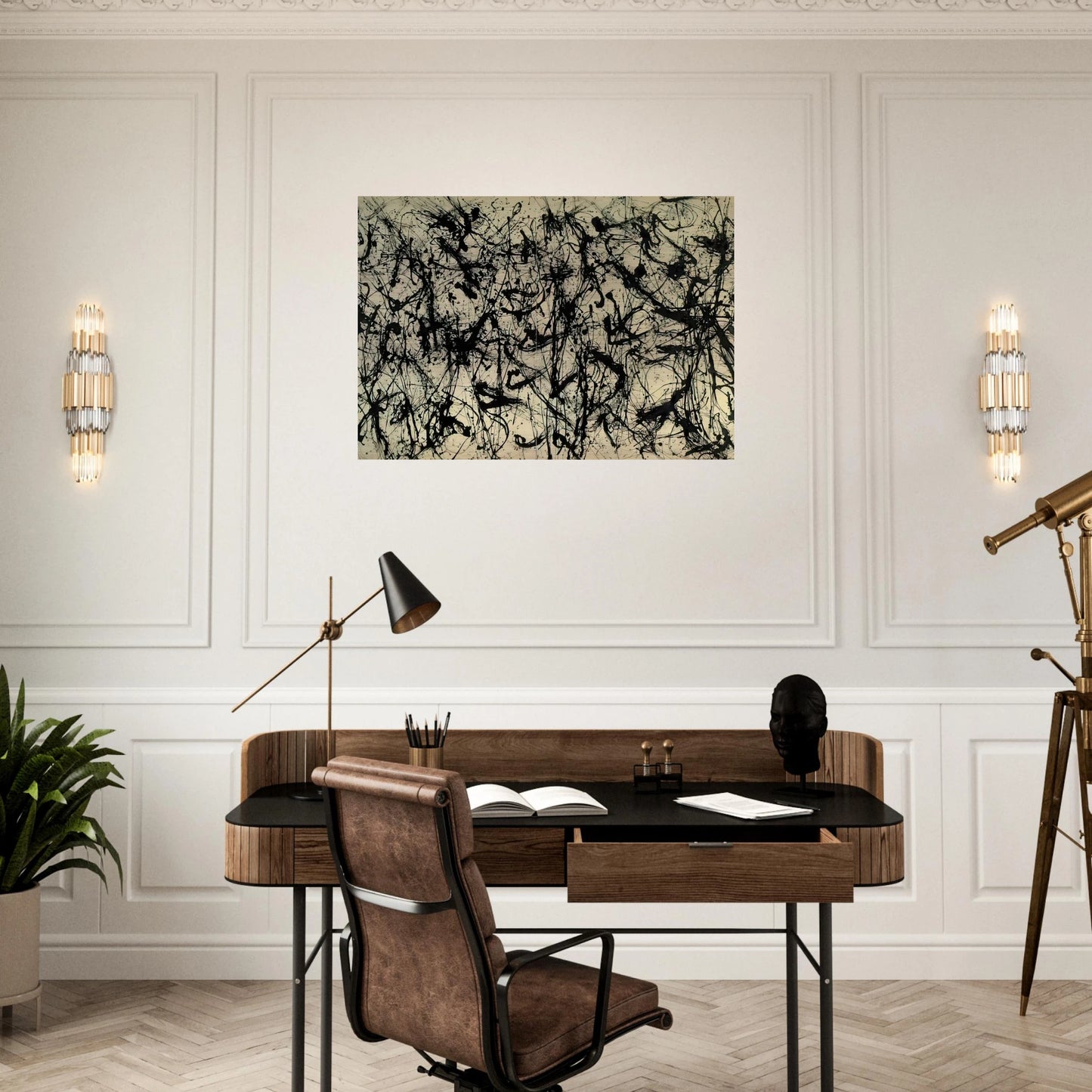 NUMBER 32 1950 - Jackson Pollock Brushed Aluminum Print - 70x100 cm / 28x40 inches | Jackson Pollock Aluminum Print | Jackson Pollock Prints