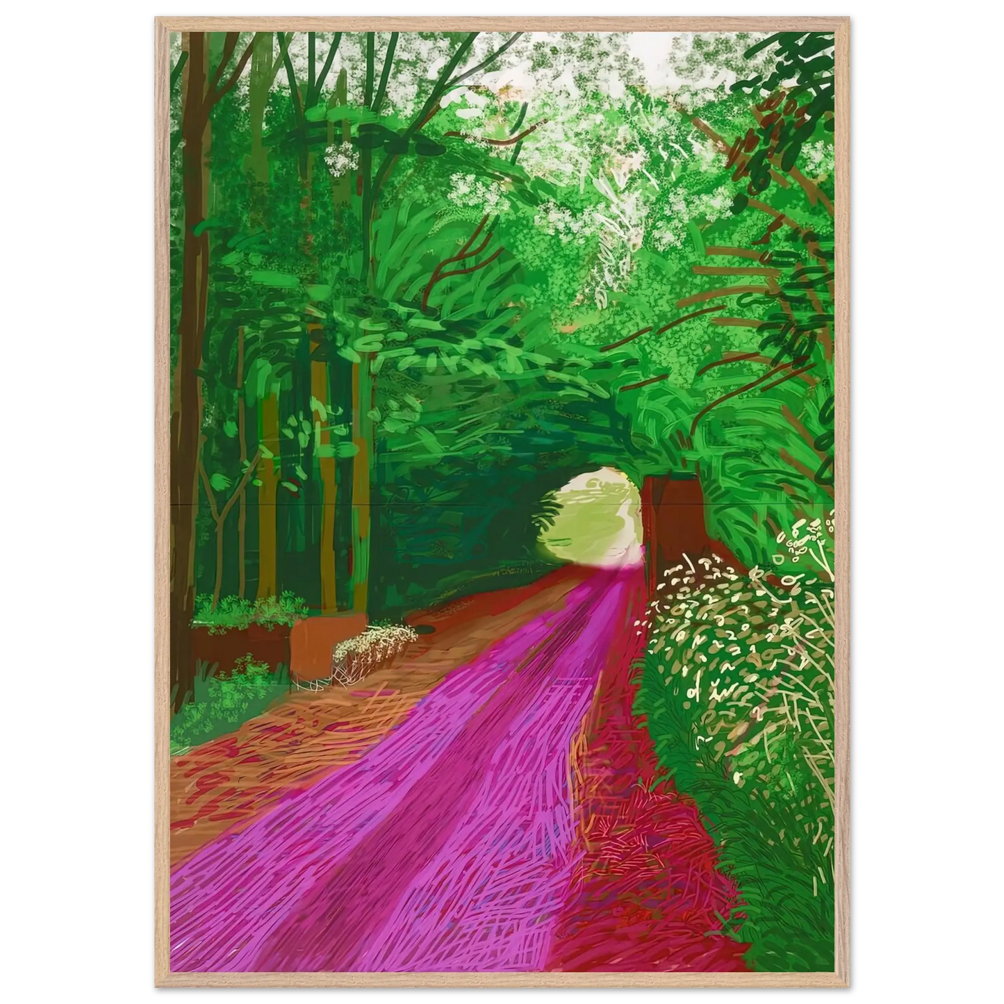 David Hockney - David Hockney Wall art - 21x29.7 cm / 8x12" - Premium Wooden Framed Poster With Fine Art Paper - Black frame