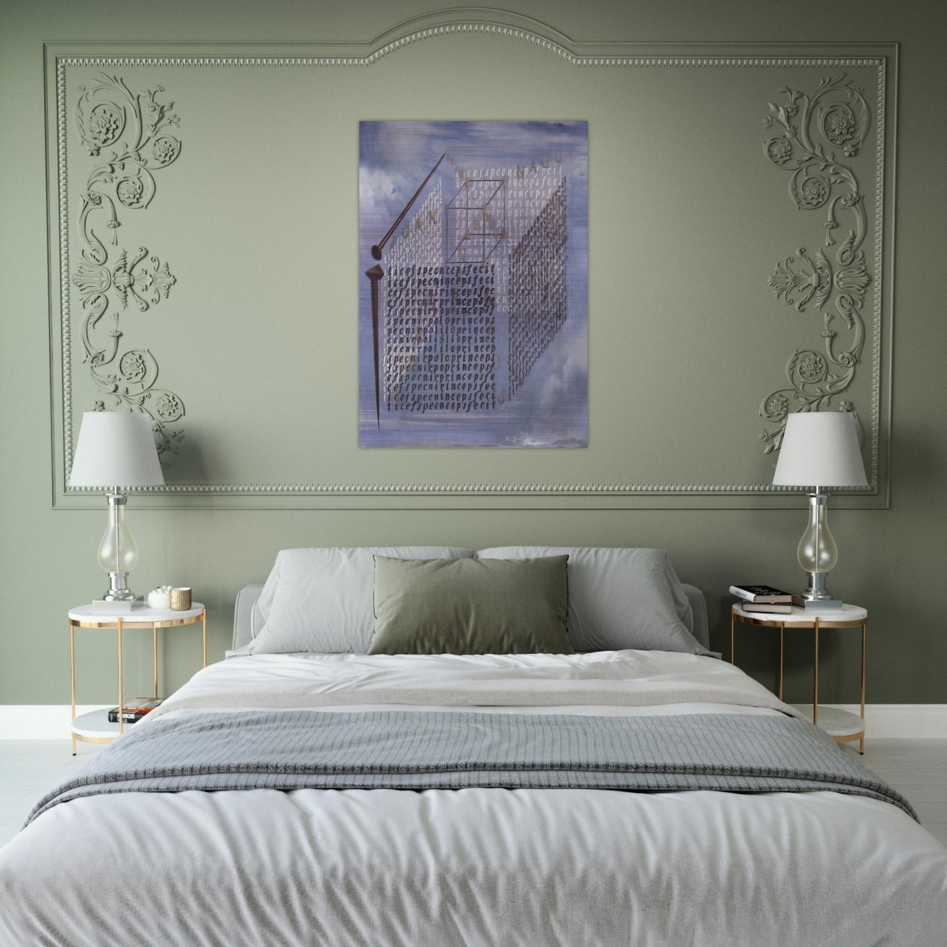 A PROPOS OF THE TREATISE ON CUBIC FORM BY JUAN DE HERRERA - Salvador Dali Brushed Aluminum Print - 70x100 cm / 28x40 inches | Salvador Dali Aluminum Print | Salvador Dali Prints