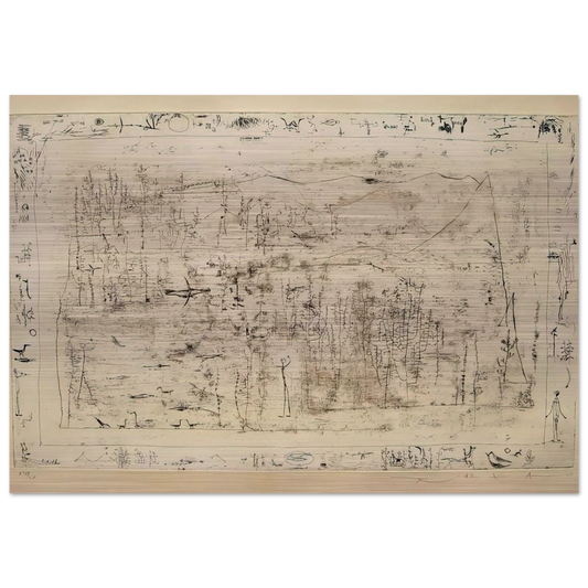 FLORA AND FAUNA 1951 - Zao Wou-Ki Brushed Aluminum Print - 70x100 cm / 28x40 inches | Zao Wou-Ki Aluminum Print | Zao Wou-Ki Prints