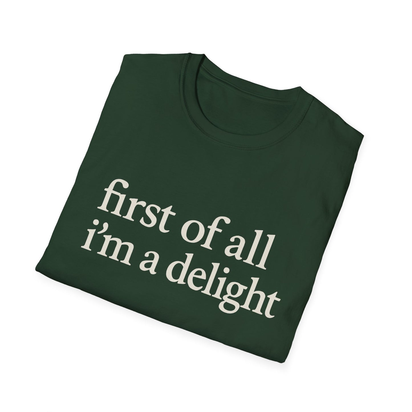 „Zuallererst bin ich eine Freude“-Shirt, lustiges T-Shirt mit Spruch für Frauen, freches T-Shirt mit witzigem Grafikdruck, Geschenkidee für die beste Freundin