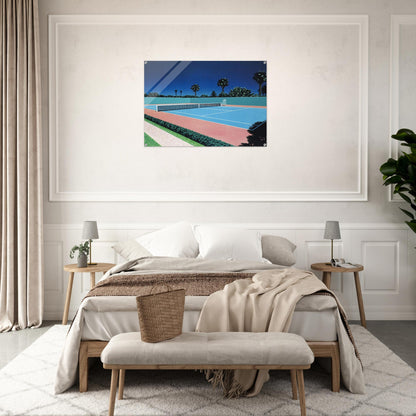Tennis Court - Hiroshi Nagai Acrylic Print - 70x100 cm / 28x40″ inches