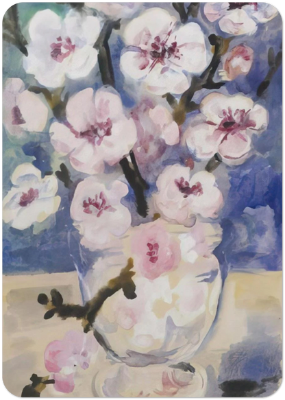 Dogwood Blossoms - Post-Impressionism By Natalia Goncharova Pack of 10 Post Cards | Natalia Goncharova Post Cards | A6 (10.5 x 14.8 cm) - 4.1 x 5.8 inches