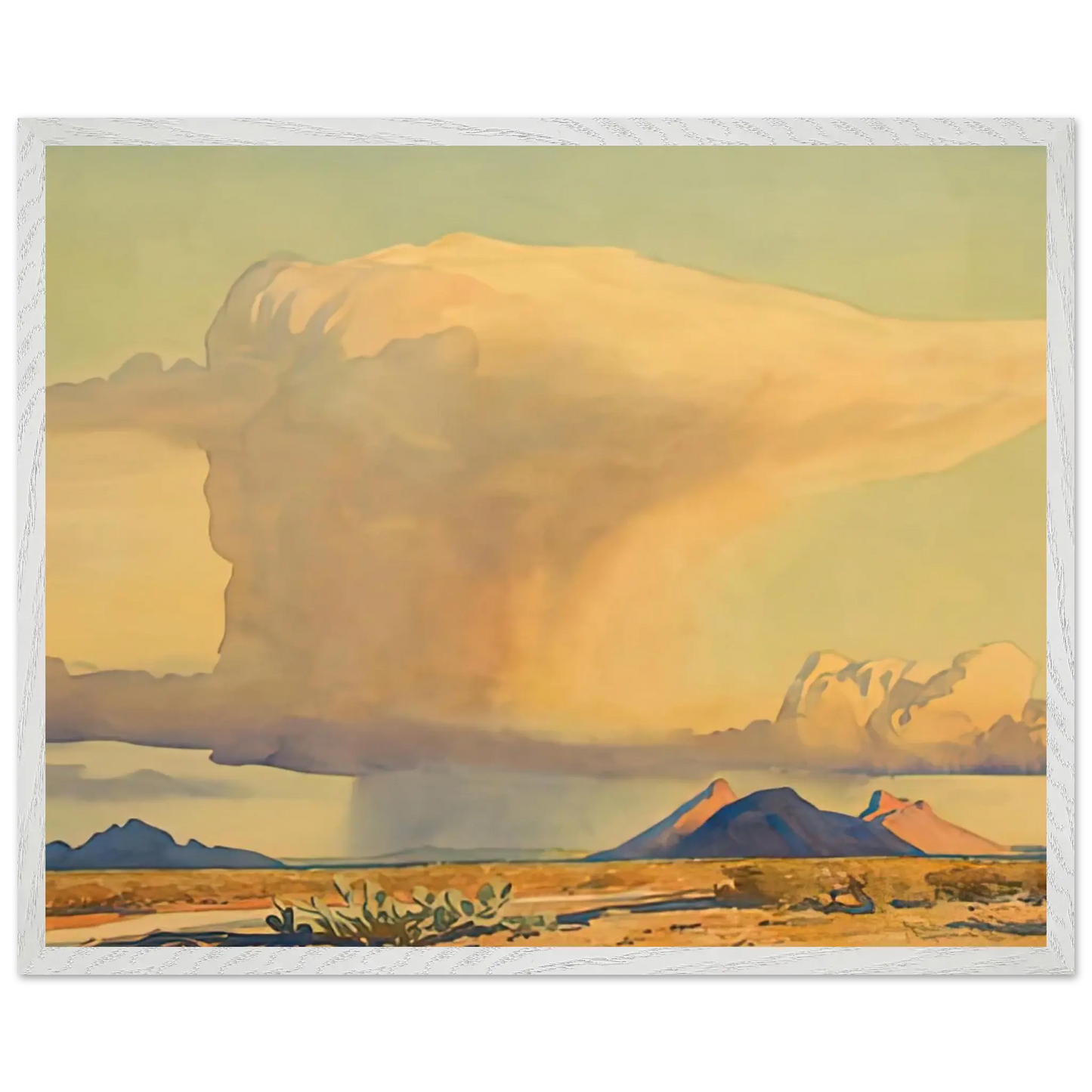 Maynard Dixon - DROUGHT AND DOWNPOUR 1944 Wall art - A3 (29.7 x 42  cm) - Premium Wooden Framed Poster With Fine Art Paper - Black frame