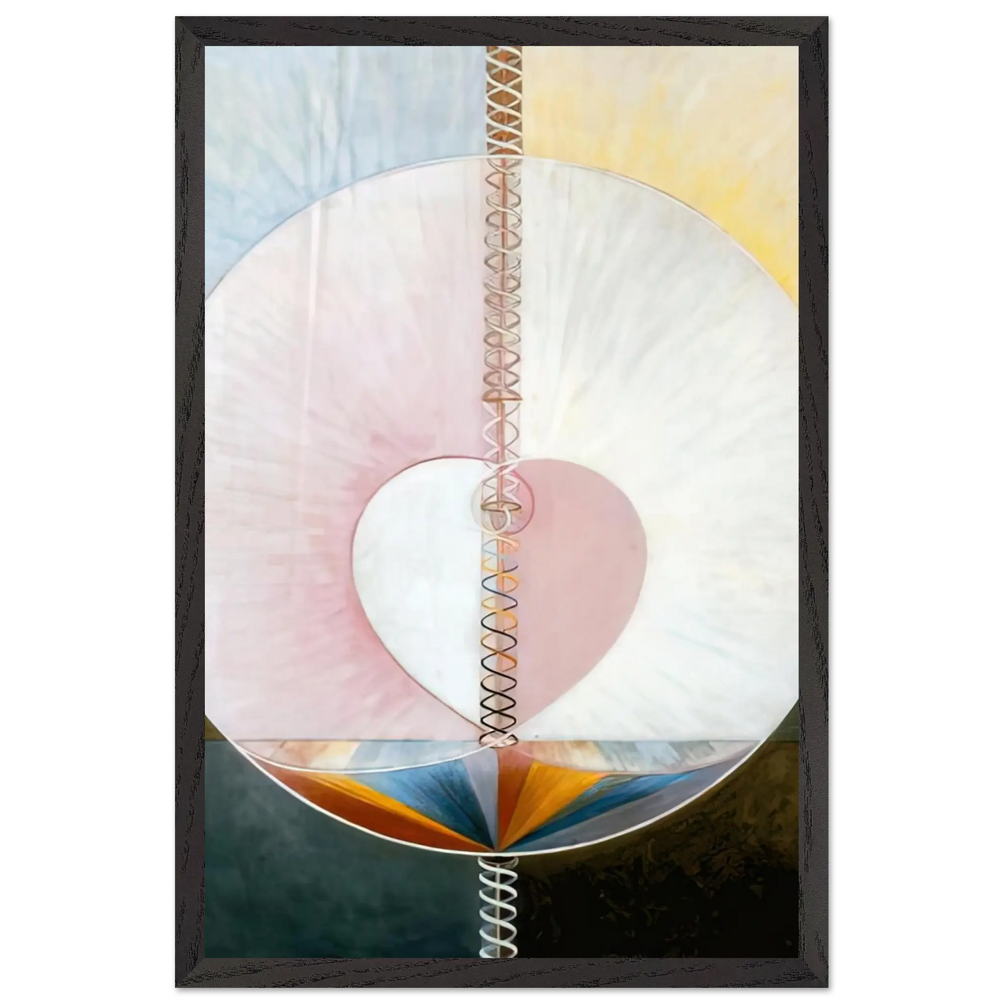 Hilma af Klint - WHAT A HUMAN BEING IS 1910 Wall art - 20x25 cm / 8x10 Inches - Premium Wooden Framed Poster With Fine Art Paper - White frame