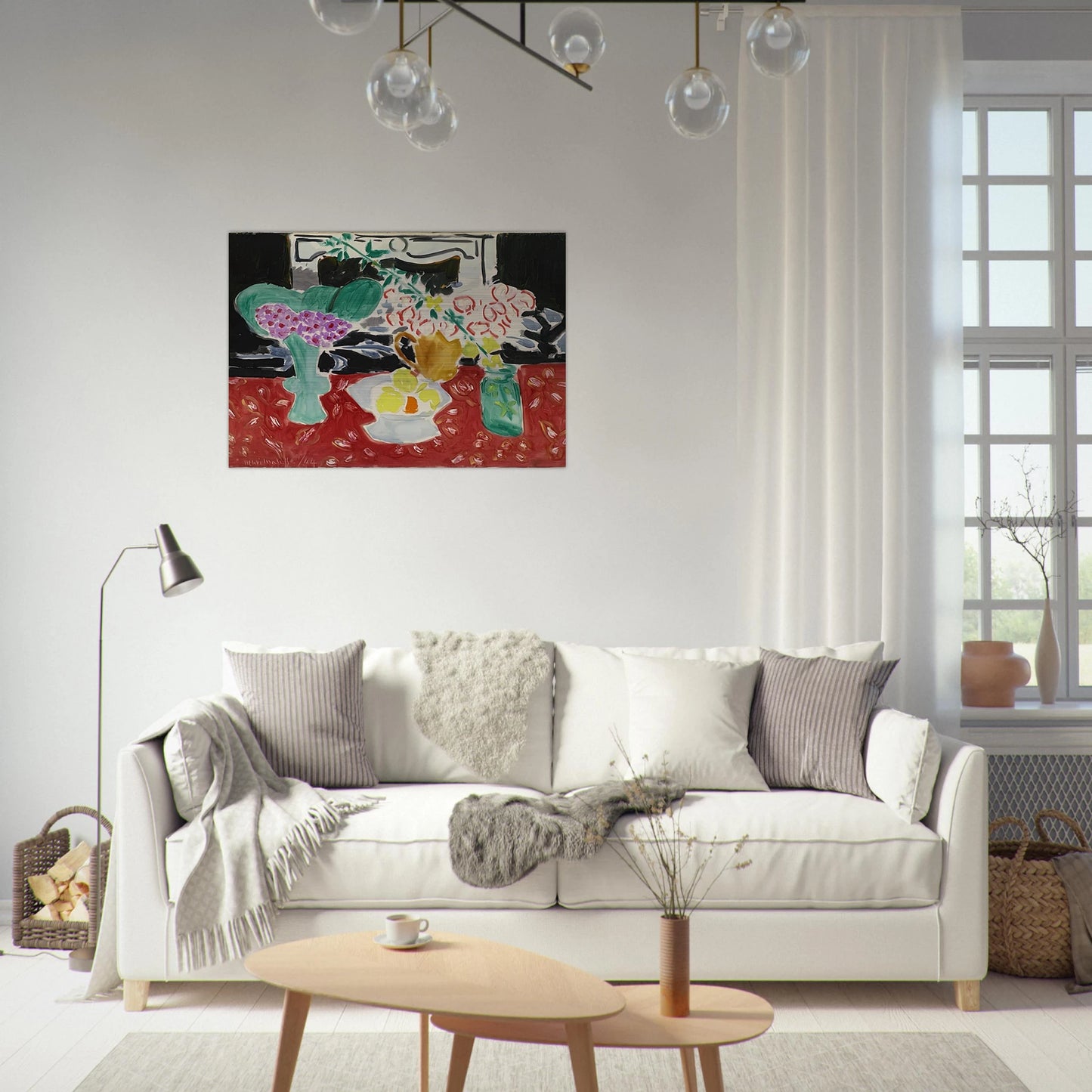 ROSES DE NOEL ET SAXIFRAGE 1944 - Henri Matisse Brushed Aluminum Print - 70x100 cm / 28x40 inches | Henri Matisse Aluminum Print | Henri Matisse Prints