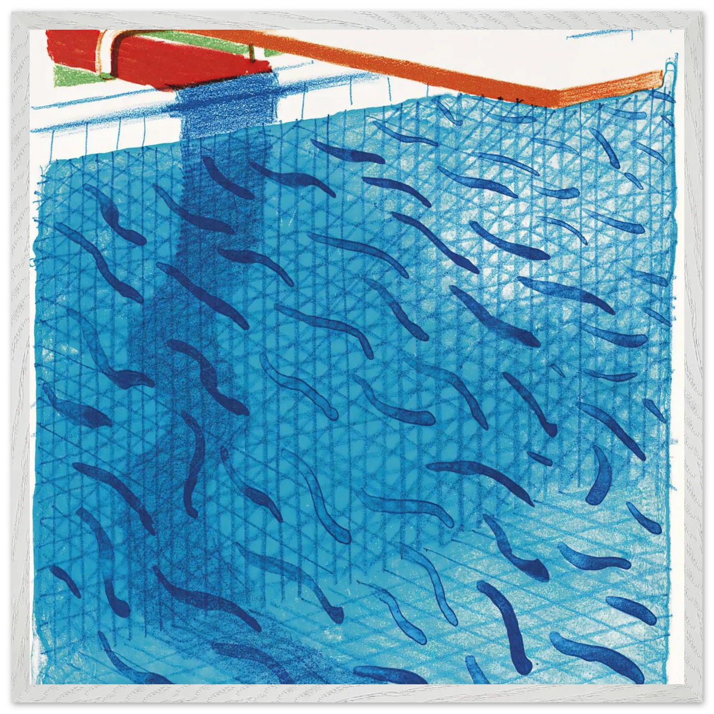 David Hockney - David Hockney Wall art - 60x80 cm / 24x32 inches - Premium Wooden Framed Poster With Fine Art Paper-canvas - Wood frame