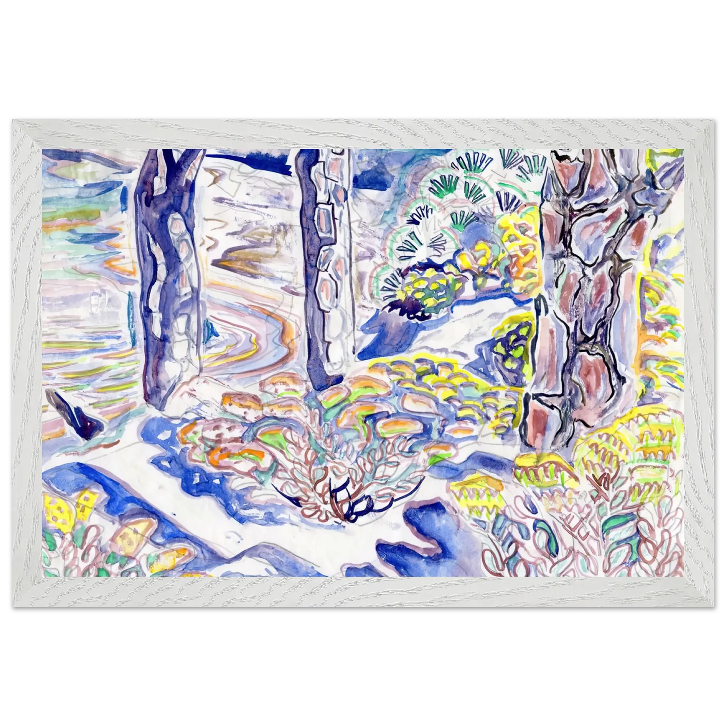 Walter Inglis Anderson - Walter Anderson Wall art - 60x80 cm / 24x32 Inches - Premium Wooden Framed Poster With Fine Art Paper - White frame