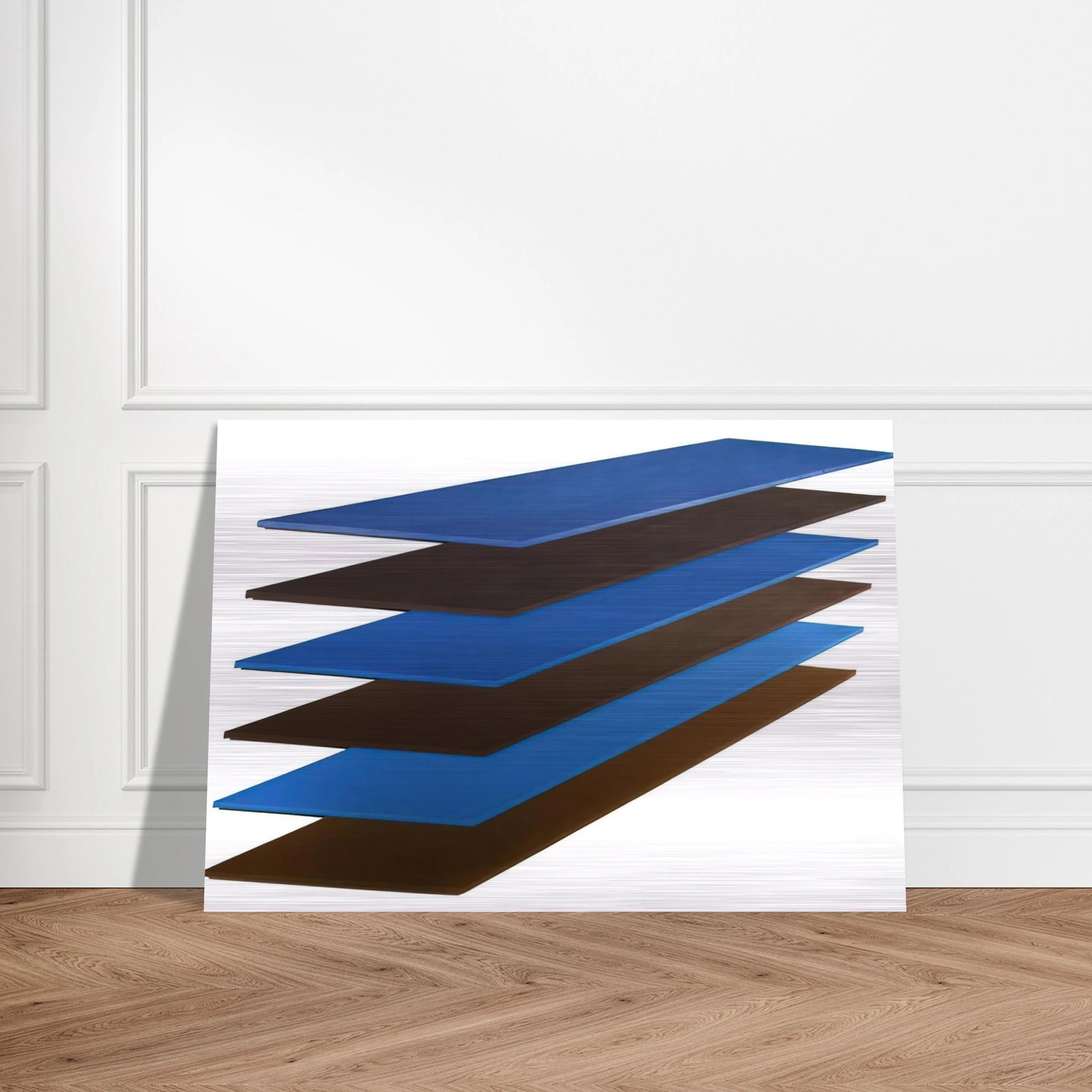 Brown and Blue Plank - 1968 - Thomas Downing Brushed Aluminum Print - 70x100 cm / 28x40 inches | Thomas Downing Aluminum Print | Thomas Downing Prints