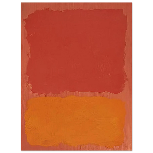 Mark Rothko - Untitled Red and Orange on Salmon - 1969 Wall Art - 21x29.7 cm / 8x12" - Fine Art Poster - -