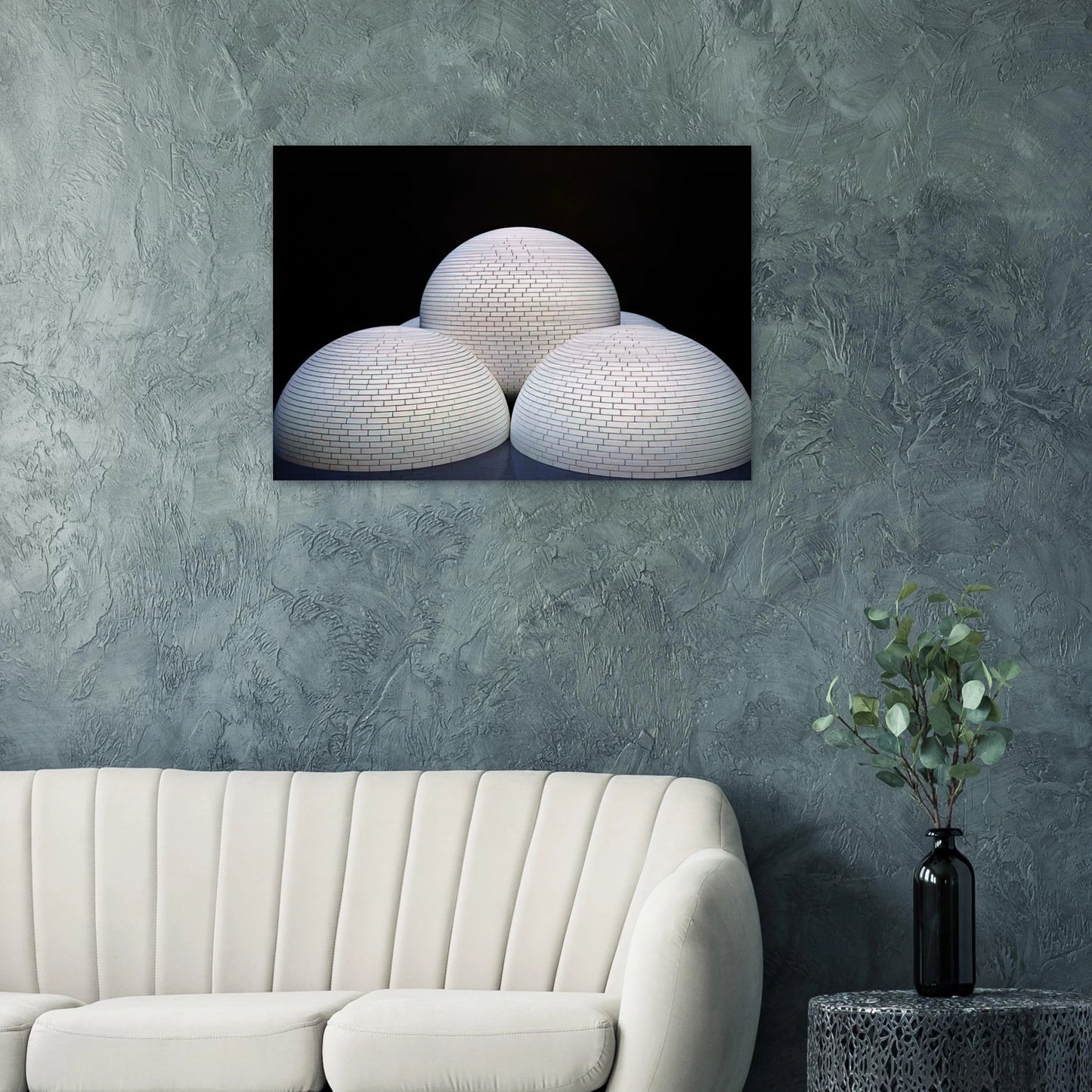 Model for Brick Structure four domes and a sphere - Sol LeWitt Brushed Aluminum Print - 70x100 cm / 28x40 inches | Sol LeWitt Aluminum Print | Sol LeWitt Prints