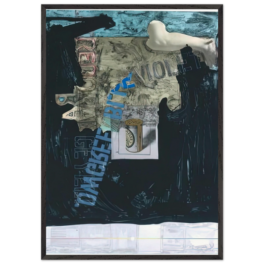 DECOY 1971 - Jasper Johns 70x100 cm / 28x40 inches Framed Art Print – Black Wooden Frame