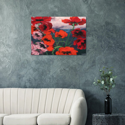 Large Poppies - Emil Nolde Brushed Aluminum Print - 70x100 cm / 28x40 inches | Emil Nolde Aluminum Print | Emil Nolde Prints