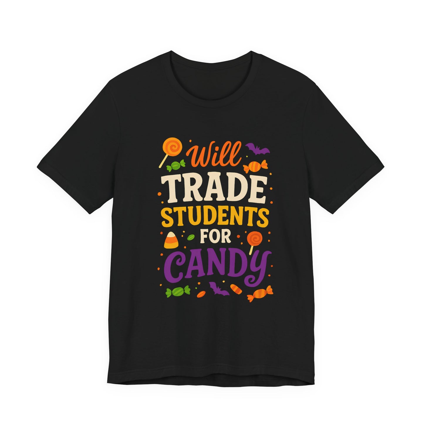 "Échange Élèves Contre Bonbons Prof Mignonne Déguisement Halloween T-Shirt"