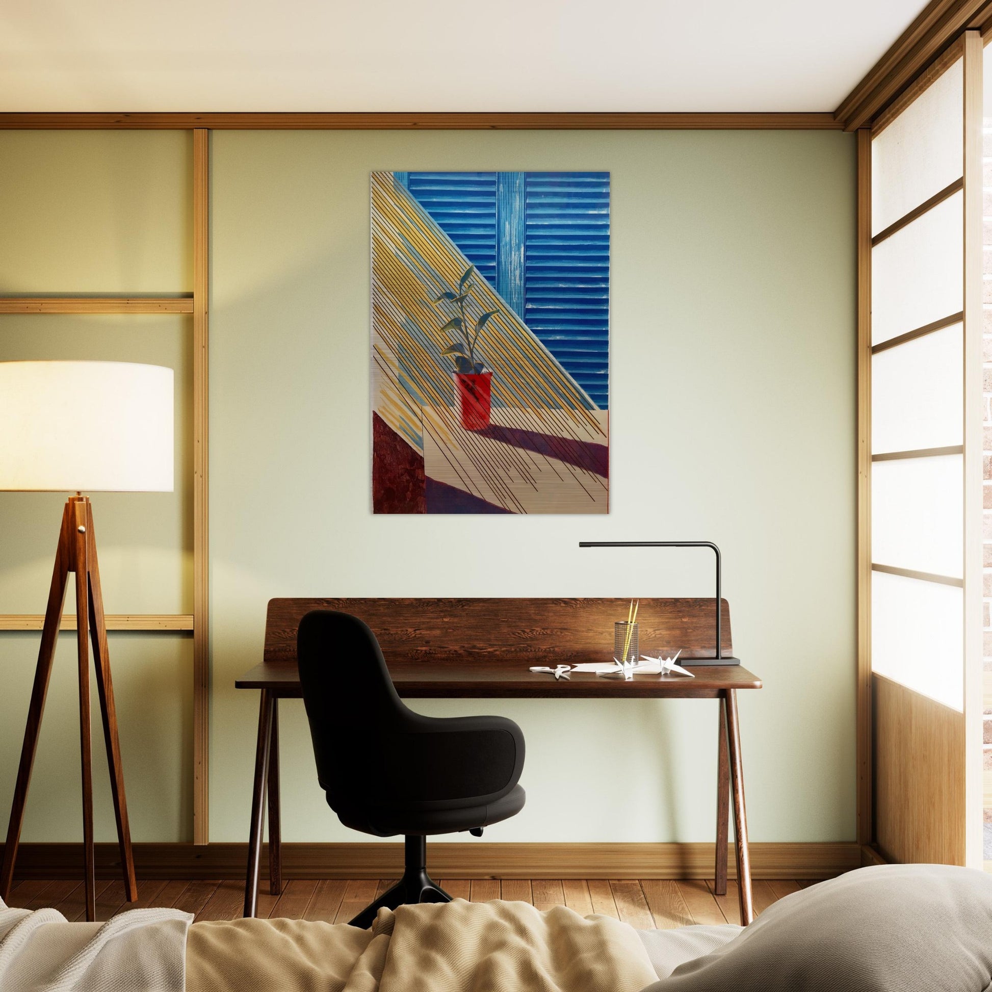 David Hockney - David Hockney Brushed Aluminum Print - 70x100 cm / 28x40 inches | David Hockney Aluminum Print | David Hockney Prints