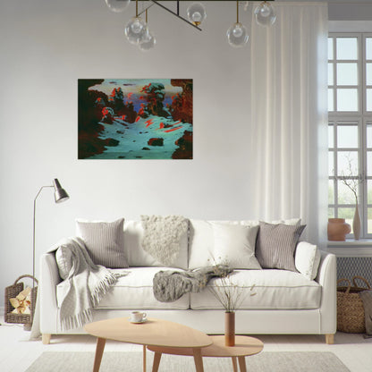 Sunset Effect - Arkhyp Kuindzhi Brushed Aluminum Print - 70x100 cm / 28x40 inches | Arkhyp Kuindzhi Aluminum Print | Arkhyp Kuindzhi Prints