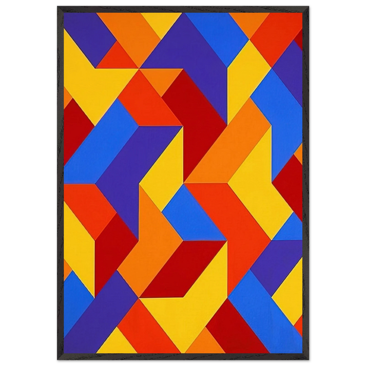3 - 1969 - Karl Benjamin 70x100 cm / 28x40 inches Framed Art Print – Black Wooden Frame