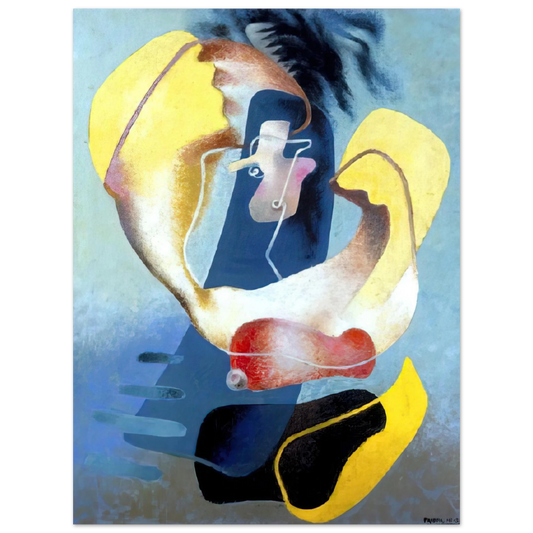 Enrico Prampolini - THE FIGURE IN SPACE 1937  75x100 cm / 30x40inches Fine Art Poster