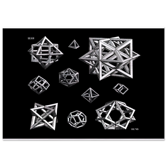 STUDY FOR STARS - MC Escher Brushed Aluminum Print - 70x100 cm / 28x40 inches | MC Escher Aluminum Print | MC Escher Prints