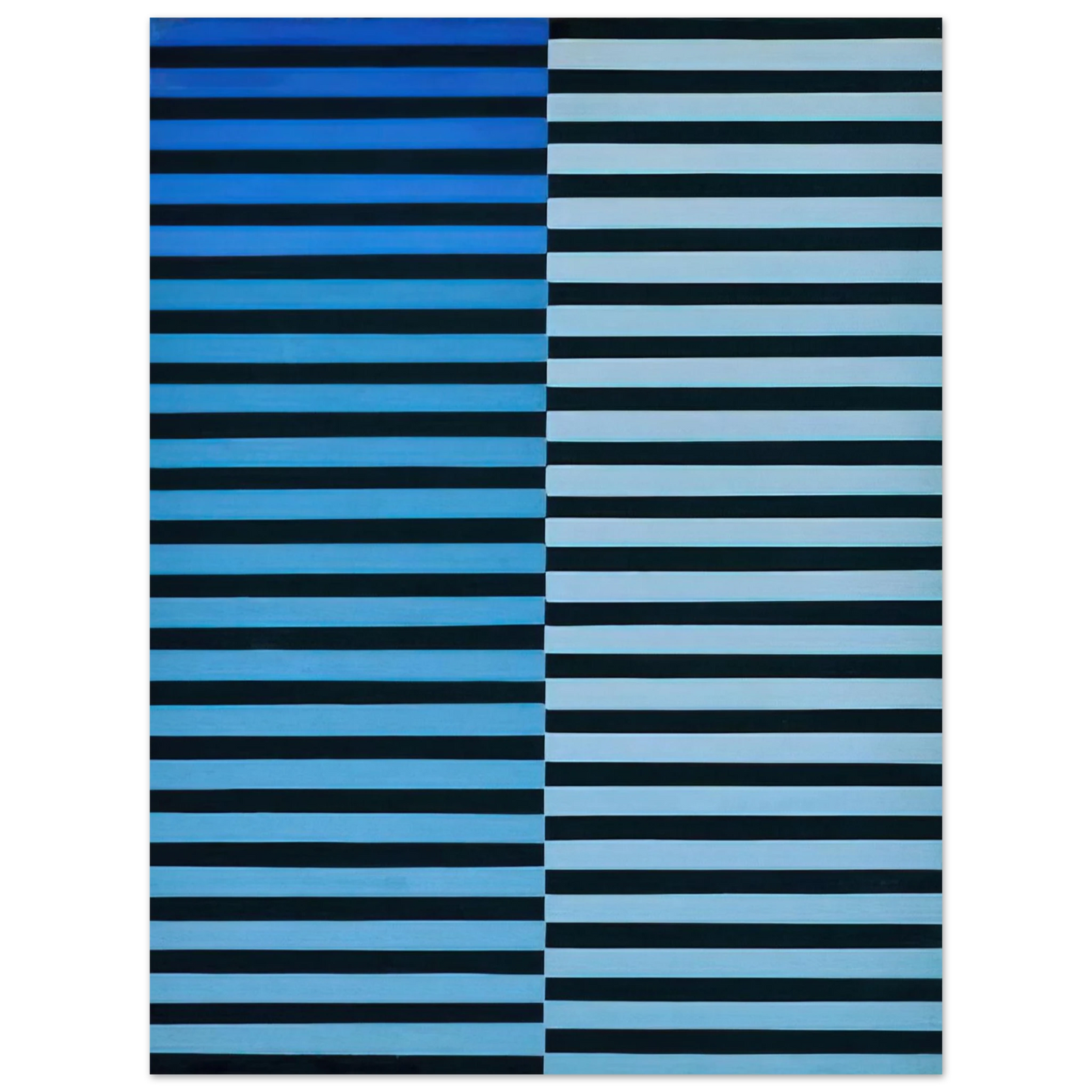 Dadamaino - Ricerca del colore azzurro su nero - 1968  75x100 cm / 30x40inches Fine Art Poster