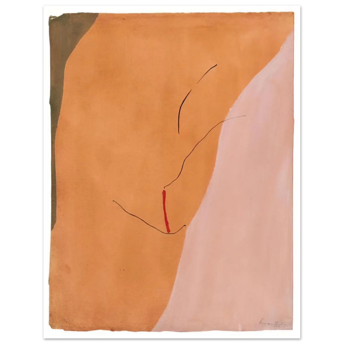 Helen Frankenthaler - Sanguine Mood - 1971 Wall art - 30x40 cm / 12x16 inches - Premium Wooden Framed Poster With Fine Art Paper - Wood frame